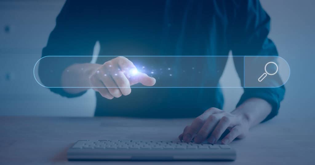 business website user journey showing homepage to enquiry flow