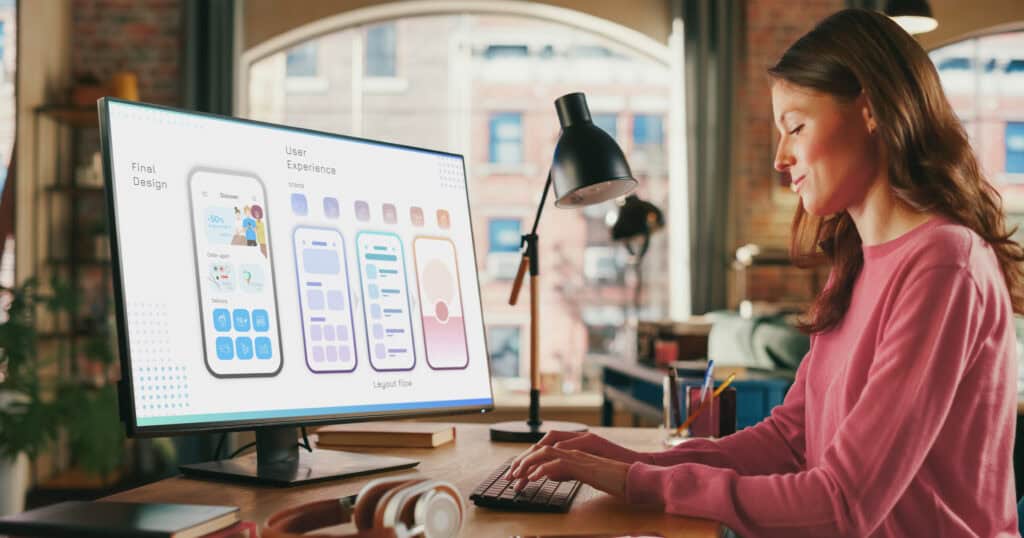 business website design example showing layout and user interface